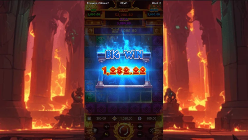 Treasures of Hades 2 — Rectangle Games-এর এই স্লটে বিস্তৃত 7×7 গ্রিডে একটি বড় জয়